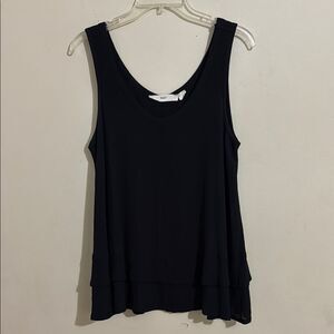 Wilt Black Sleeveless Relaxed Fit Layered Tank Top size M Casual Minimalist